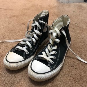 Black high top converse
